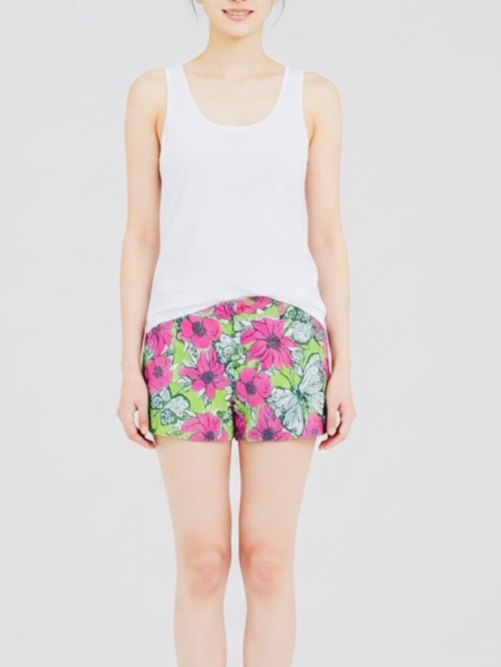 Lilly Pulitzer Bloomin Cocoon Callahan Shorts Pink Butterfly Floral Size 2